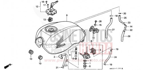 SERBATOIO CARBURANTE (CB750F2) CB750F2T di 1996